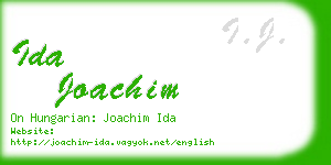 ida joachim business card